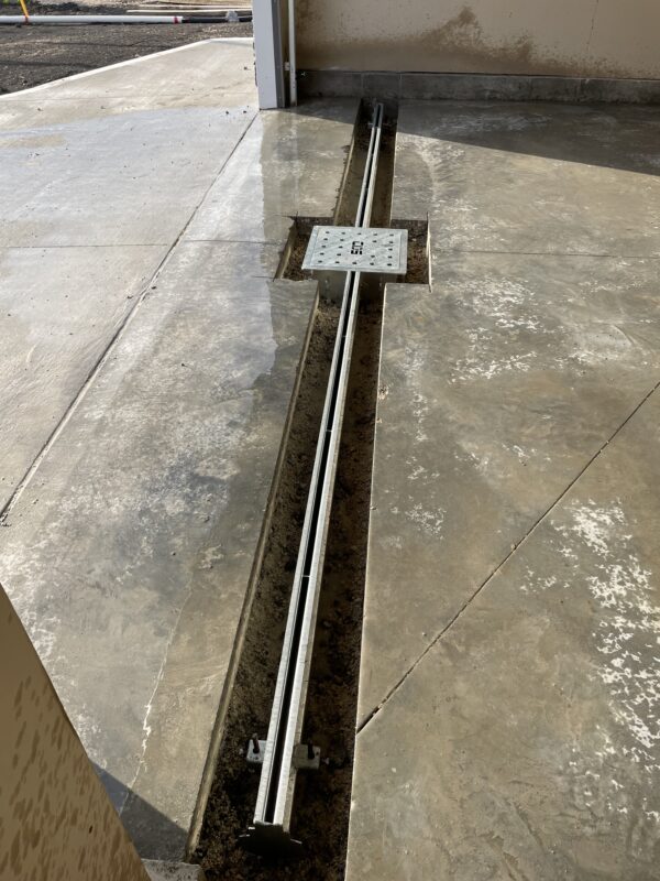 Existing Concrete Drain Install